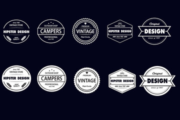 set of vintage retro labels hipster