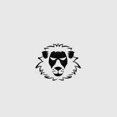 Vector illustration of lion head icon