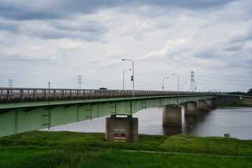 利根川と常総大橋