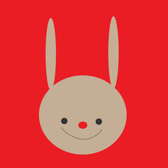 ウサギのかわいいイラスト　Kawaii bunny
