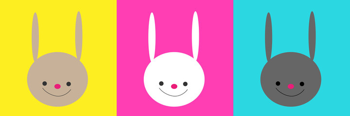 ウサギのかわいいイラスト　Kawaii bunny