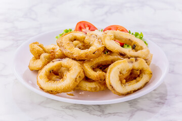 Fried calamari rings