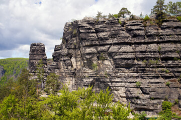 Fototapeta na wymiar Rocks in the National park Ceske Svycarsko or Czech Switzerland