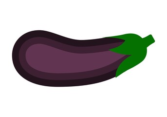 Eggplant.  Vector graphics on a white background.