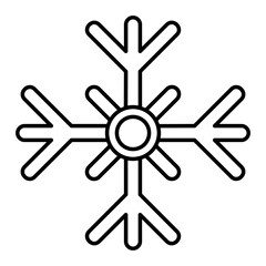 Vector Snowy Outline Icon Design
