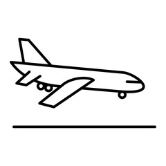 Vector Landing Outline Icon Design
