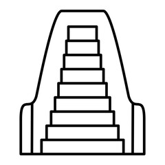 Vector Escalator Outline Icon Design