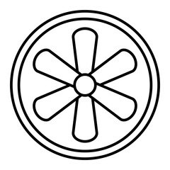 Naklejka premium Vector Turbine Outline Icon Design
