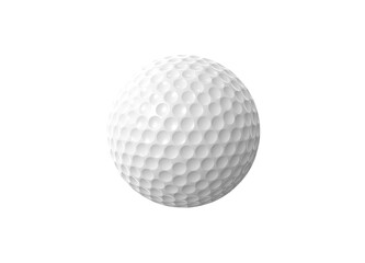 Golf ball on white background