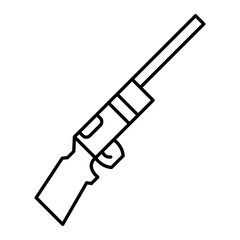 Fototapeta premium Vector Rifle Outline Icon Design