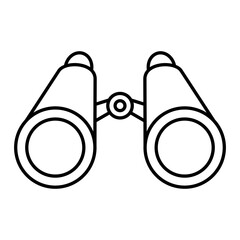 Vector Binoculars Outline Icon Design
