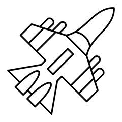 Vector Jet Outline Icon Design