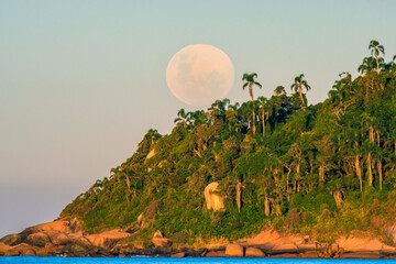 Full Moon Over Campeche Island in Florianópolis, Santa Catarina - Brazil