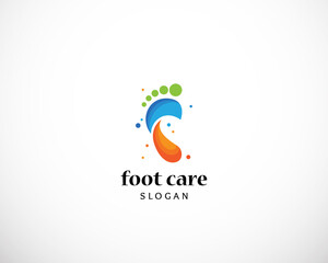 Obraz premium foot logo creative color design template icon