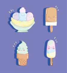 ice cream delicious set