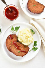 Meatloaf with mashed potato