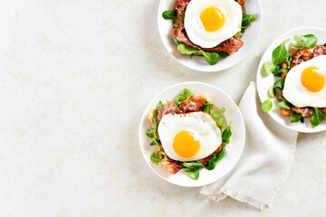 Open faced sandwiches