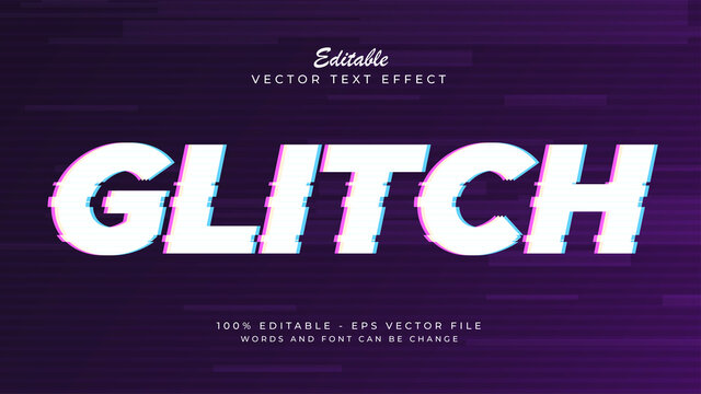 Premium Vector  Glitch text effect generator graphic styles mockup