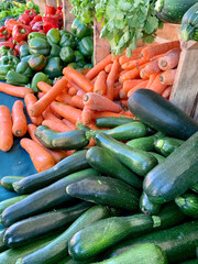 Vegetables in a farmers market