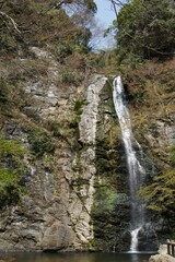 Obraz na płótnie Canvas Scenery around Minoh Park.　The name of the waterfall is Mino Otaki.