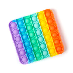 Rainbow Pop is a fidget toy for home or school. Pop it is a new fidget toy on a blank copy