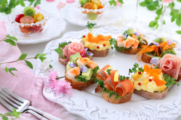 初夏のタルティーヌ　オープンサンド