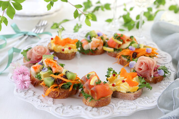 初夏のタルティーヌ　オープンサンド