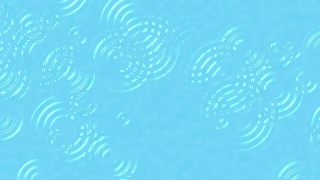 Rain ripple animation on light blue background