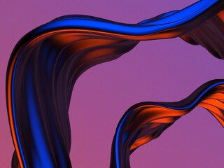 Colorful Liquid metallic wavy background