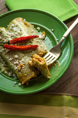 Mexican Enchiladas Poblano Sauce