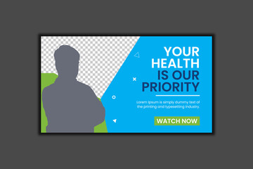 Medical Healthcare YouTube Thumbnail and Web Banner