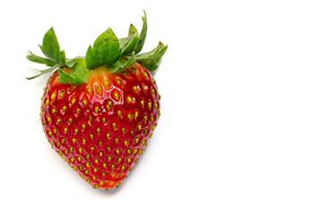 delicious fresh strawberries on white background