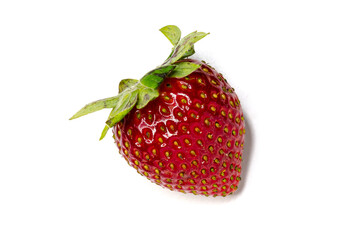 delicious fresh strawberries on white background