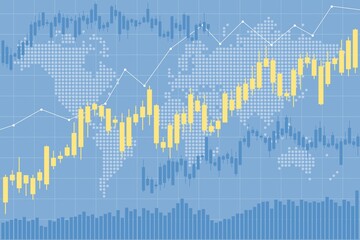 Stock market patterns background. Vector illustration.