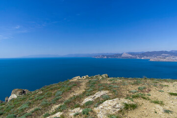 View from the top of the coastal mountain along the Black Sea coast.