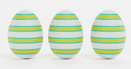 Realistic 3D Render of Easter Egg