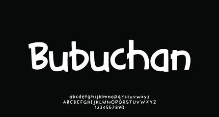 hand drawn unique display alphabet font vector