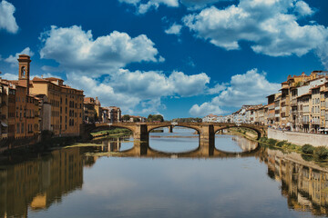 Obraz premium Ponte Santa Trinità in Florence, Tuscany, Italy.