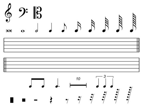 Musical notes vector
