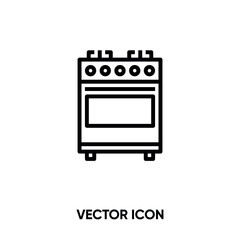 Stove vector icon. Modern, simple flat vector illustration for website or mobile app. Gas stove symbol, logo illustration. Pixel perfect vector graphics	