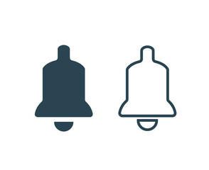 Vector illustration, logo, sound alert icon. Notification, bell. 