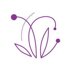 flower stylized asymmetric on a white background