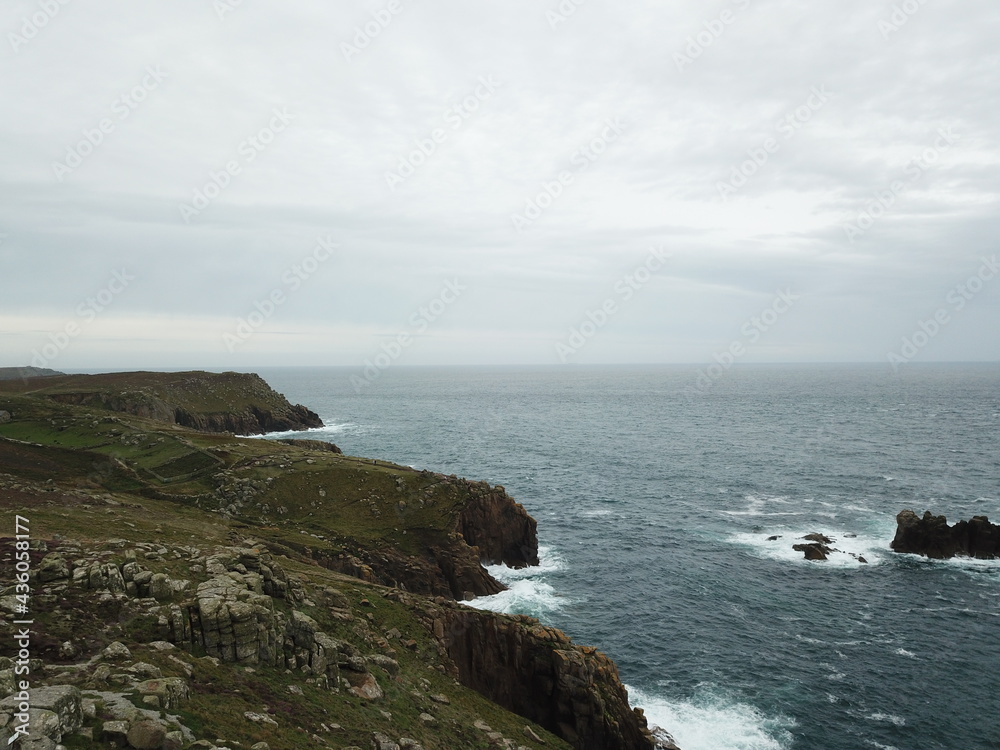 Wall mural land's end aerial view 5