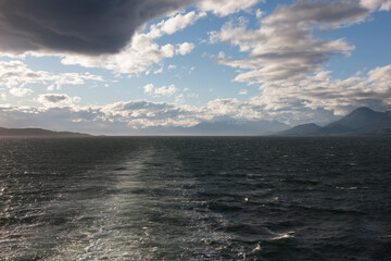 Falkland Islands. Landscape on a sunny winter day