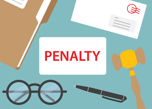 Concept Of Administrative Penalty - Vector Illustration