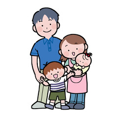 仲良しファミリー 4人家族
