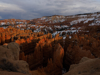 famous crimson-colored hoodoos, Landscape of Bryce Canyon National Park, the best park in Utah