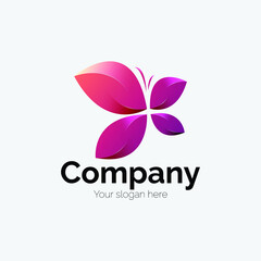 Butterfly logo, Gradient logo, butterfly,  logodesign, modern, graphic design, entreprise logo, business, pinkpurple gradient, Spa logo, Brand, butterfly, Women's logotype