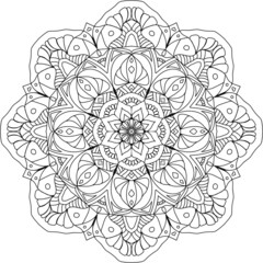 ornamental round lace ornament, mandala