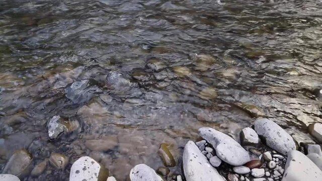 Rock throwing in stream